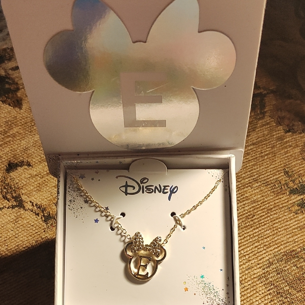 Disney Gold Necklace with Minnie Mouse Pendant